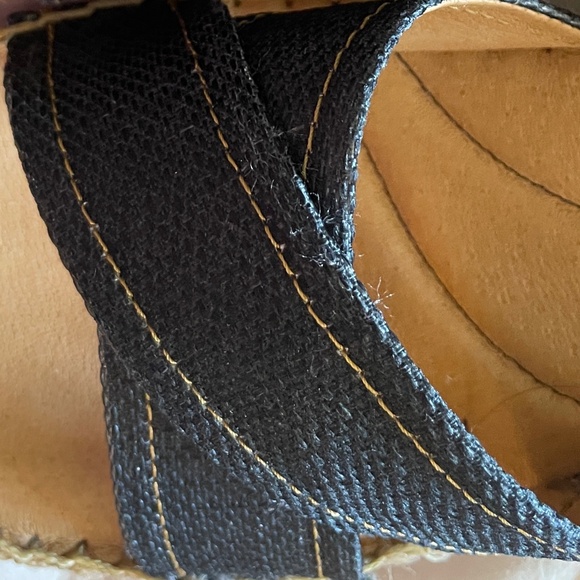 Brand New Women's Leather and Denim Platform Espadrilles - Picture 7 of 7